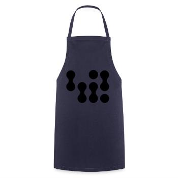 42 (weißer Text) EPS - Kochschürze - Navy - Vorne - AI Model Male 185 dark (185cm)
