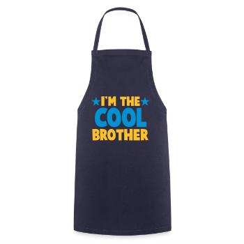 Ich bin der Bruder COOL! - Kochschürze - Navy - Vorne - AI Model Male 185 dark (185cm)