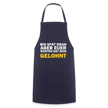 Bin spät dran aber euer Warten hat sich gelohnt - Kochschürze - Navy - Vorne - AI Model Male 185 dark (185cm)