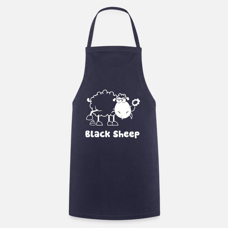 Schwarzes Schaf, Black Sheep - Kochschürze - Navy