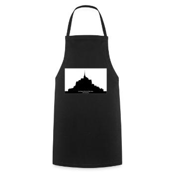 Mont Saint Michel - Kochschürze - Schwarz - Vorne - AI Model Male 185 dark (185cm)