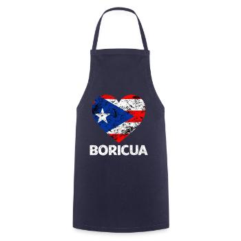 Boricua Ein Liebhaber der Puertoricaner aus Puerto - Kochschürze - Navy - Vorne - AI Model Male 185 dark (185cm)
