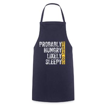 Probablement affamé Probablement somnolent toujours froid - Tablier de cuisine - marine - Devant - AI Model Male 185 dark (185cm)
