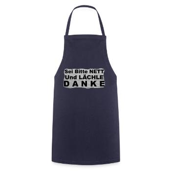 TOMZOFF Sei Bitte Nett - Kochschürze - Navy - Vorne - AI Model Male 185 dark (185cm)