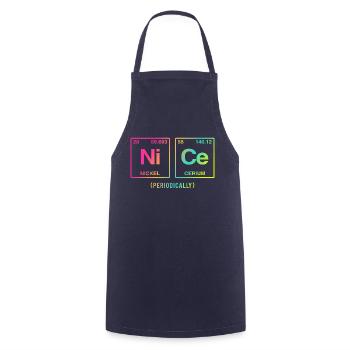 NICE with elements of the periodic table - Cooking Apron - navy - Front - AI Model Male 185 dark (185cm)
