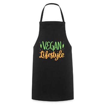 Veganer Lebensstil - Kochschürze - Schwarz - Vorne - AI Model Male 185 dark (185cm)