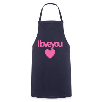 i love you mom - Tablier de cuisine - marine - Devant - AI Model Male 185 dark (185cm)