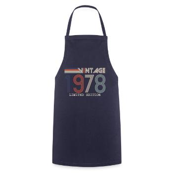 Jahrgang 1978 Jubiläumsgeschenk - Jahrgang 1978 - Kochschürze - Navy - Vorne - AI Model Male 185 dark (185cm)