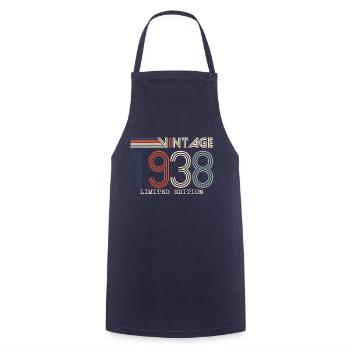 Vintage 1938 Anniversary Gift - Vintage 1938 - Cooking Apron - navy - Front - AI Model Male 185 dark (185cm)