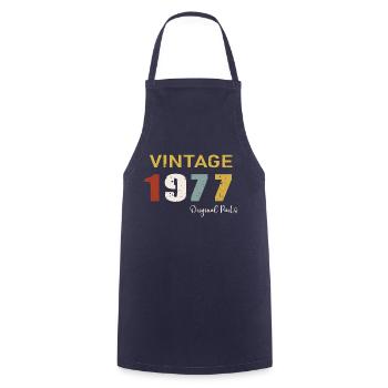 Original parts 1977 - 47 Years Anniversary Gift - Cooking Apron - navy - Front - AI Model Male 185 dark (185cm)