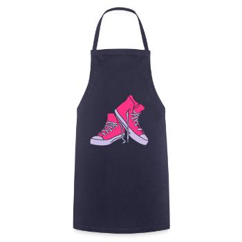 cool shoes - Cooking Apron - navy - Front - AI Model Male 185 dark (185cm)