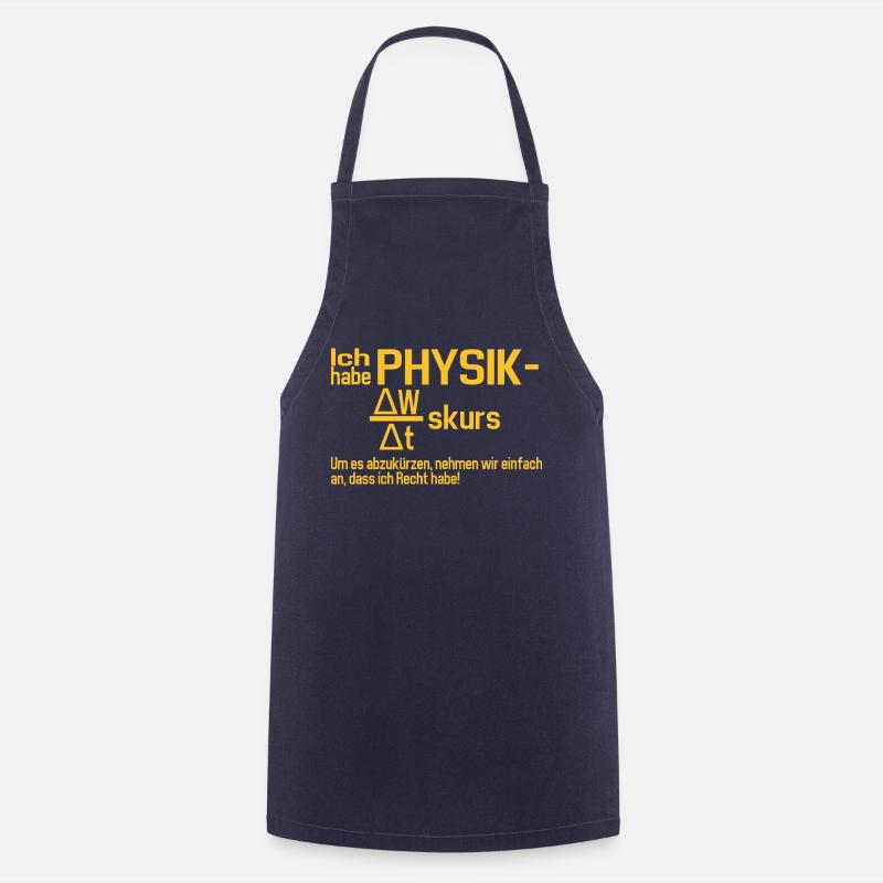 Physics LK Physicist Gift Idea Funny Graduation - Cooking Apron - navy