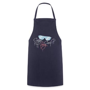 crazy sexy cool design - Cooking Apron - navy - Front - AI Model Male 185 dark (185cm)