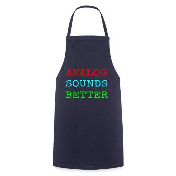 Analog Sound Better - Kochschürze - Navy - Vorne - AI Model Male 185 dark (185cm)