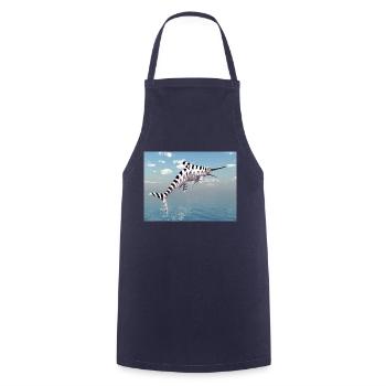 Ichthyosaur Eurhinosaurus - Cooking Apron - navy - Front - AI Model Male 185 dark (185cm)