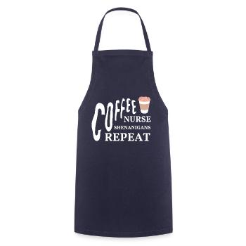 Coffee Nurse Repeat - Tablier de cuisine - marine - Devant - AI Model Male 185 dark (185cm)