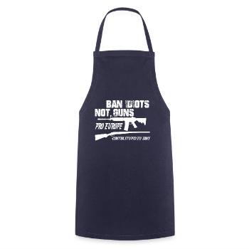 Band Idiots not Guns ORIGINAL weißer Druck - Kochschürze - Navy - Vorne - AI Model Male 185 dark (185cm)