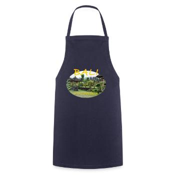 Bali Mother Temple - Cooking Apron - navy - Front - AI Model Male 185 dark (185cm)
