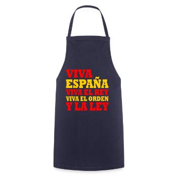 viva españa viva el rey viva el orden y la ley - Kochschürze - Navy - Vorne - AI Model Male 185 dark (185cm)