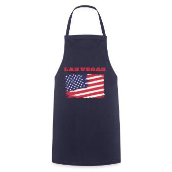 Las Vegas USA - Tablier de cuisine - marine - Devant - AI Model Male 185 dark (185cm)