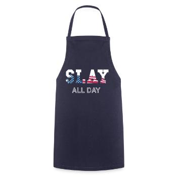 slay all day - independence day America - Kochschürze - Navy - Vorne - AI Model Male 185 dark (185cm)
