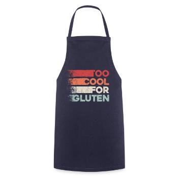 Too Cool For Gluten - Funny Celiac Design - Cooking Apron - navy - Front - AI Model Male 185 dark (185cm)