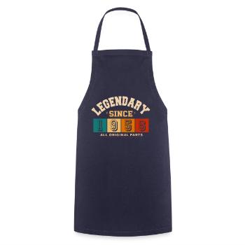 Legendary since 1956 vintage rétro anniversaire - Tablier de cuisine - marine - Devant - AI Model Male 185 dark (185cm)