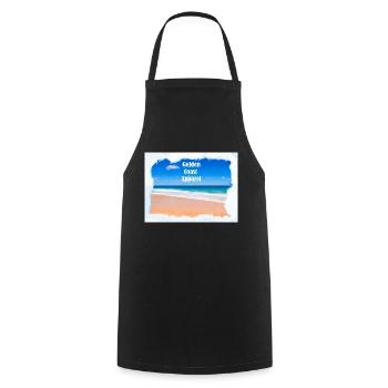 Aussie Beach Vibe - Cooking Apron - black - Front - AI Model Male 185 dark (185cm)