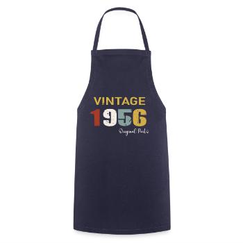 Original parts 1956 - 68th Anniversary Gift - Cooking Apron - navy - Front - AI Model Male 185 dark (185cm)