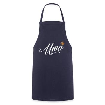 Nom Uma pour Femme Enfants Tout-petits - Uma Nom Personnalisé - Tablier de cuisine - marine - Devant - AI Model Male 185 dark (185cm)
