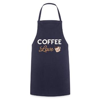 Coffee Love - Cooking Apron - navy - Front - AI Model Male 185 dark (185cm)