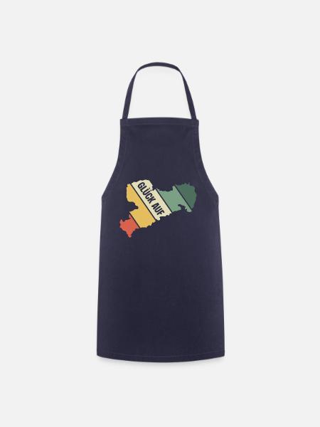 Retro Sachsen Gruss - Kochschürze - Navy