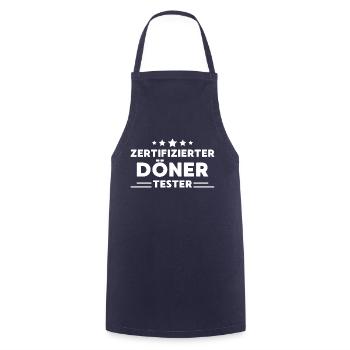 Döner tester Fast Food Kebab Spruch Geschenk - Kochschürze - Navy - Vorne - AI Model Male 185 dark (185cm)