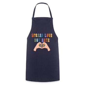 Spread Love Not Hate - Cooking Apron - navy - Front - AI Model Male 185 dark (185cm)