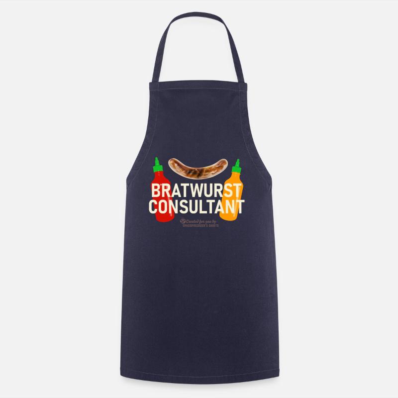 Grillspruch Bratwurst Consultant - Kochschürze - Navy