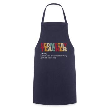 Math Teacher Geometry Teacher Noun just much - Kochschürze - Navy - Vorne - AI Model Male 185 dark (185cm)