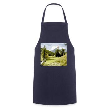 Das Obernbergtal,landschaft,berge,kirche,tirol - Kochschürze - Navy - Vorne - AI Model Male 185 dark (185cm)