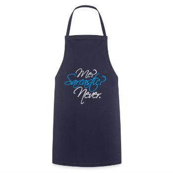 me sarcastic never quote - Cooking Apron - navy - Front - AI Model Male 185 dark (185cm)