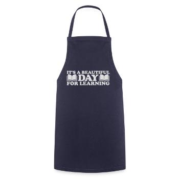beautiful day for learning - Cooking Apron - navy - Front - AI Model Male 185 dark (185cm)