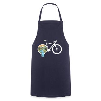 Gravel Bike Natur Rennrad Fahrrad lustige Geschenk - Kochschürze - Navy - Vorne - AI Model Male 185 dark (185cm)