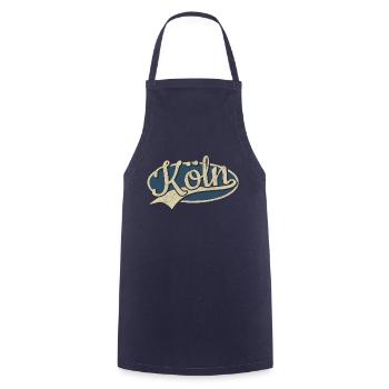 Köln Deutschland Vintage Typografie - Kochschürze - Navy - Vorne - AI Model Male 185 dark (185cm)