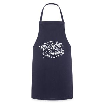 Motorcycle passion - Cooking Apron - navy - Front - AI Model Male 185 dark (185cm)