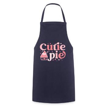 Cutie Pie - Cooking Apron - navy - Front - AI Model Male 185 dark (185cm)