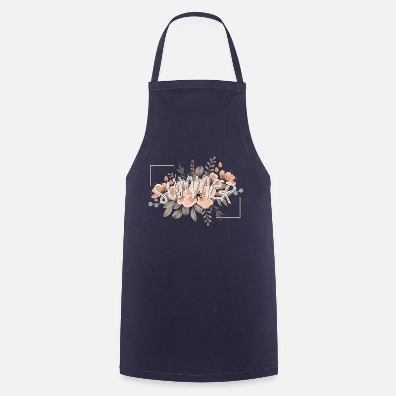 Fleurs d’été - Tablier de cuisine - marine