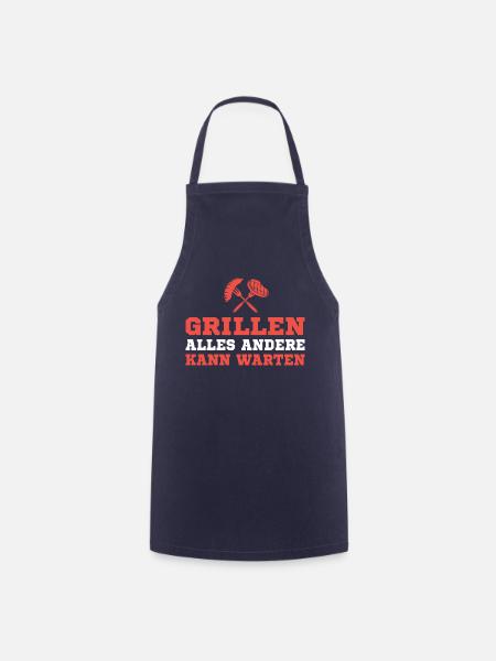 Grillen Alles andere kann warten - Kochschürze - Navy
