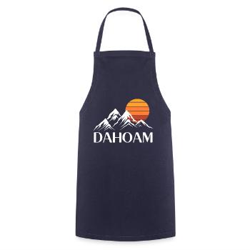 Dahoam Bayern Berge Gipfel Sonnenuntergang Alpen - Kochschürze - Navy - Vorne - AI Model Male 185 dark (185cm)