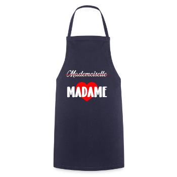Miss/Mrs. - Cooking Apron - navy - Front - AI Model Male 185 dark (185cm)