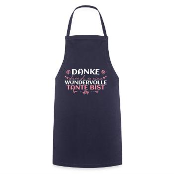 Patentante Dankeschön Wundervolle Tante - Kochschürze - Navy - Vorne - AI Model Male 185 dark (185cm)