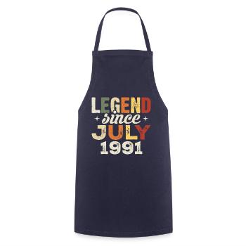 Cadeau d’anniversaire de juillet 1991 Anniversaire de juillet 1991 - Tablier de cuisine - marine - Devant - AI Model Male 185 dark (185cm)