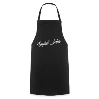 Emilia Name for Women Kids Toddlers - Emilia - Cooking Apron - black - Front - AI Model Male 185 dark (185cm)